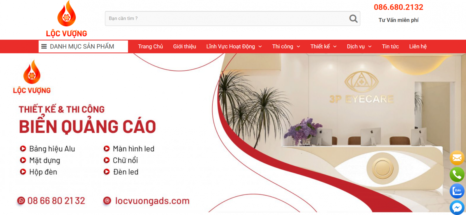 giao diện website