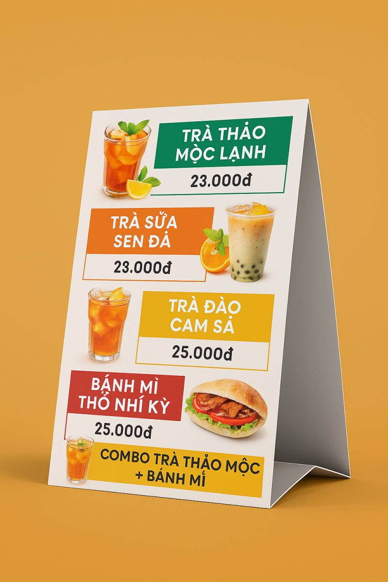 Mẫu bảng menu