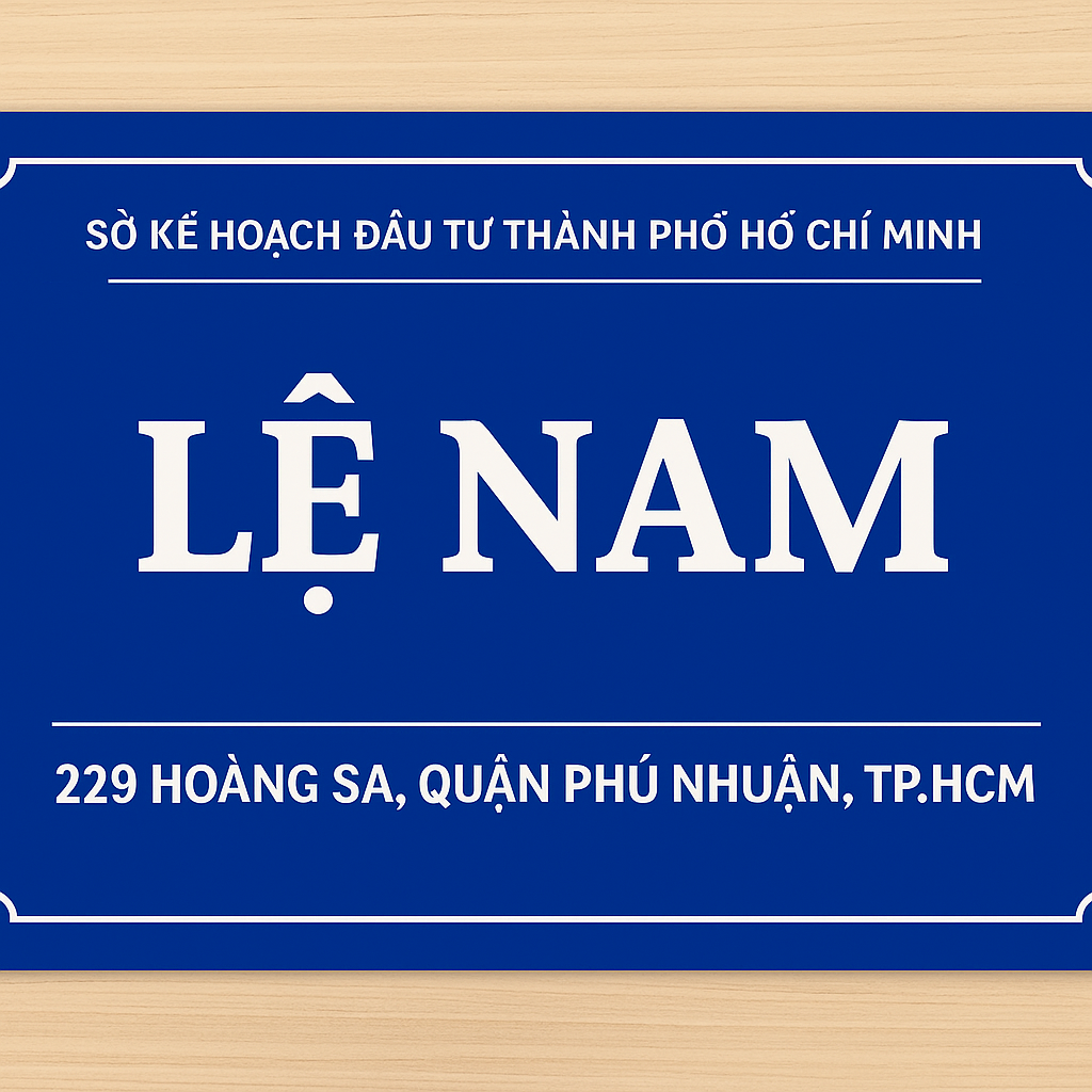 Mẫu ứng dụng bảng hiệu mica dán decal màu làm biển tên công ty