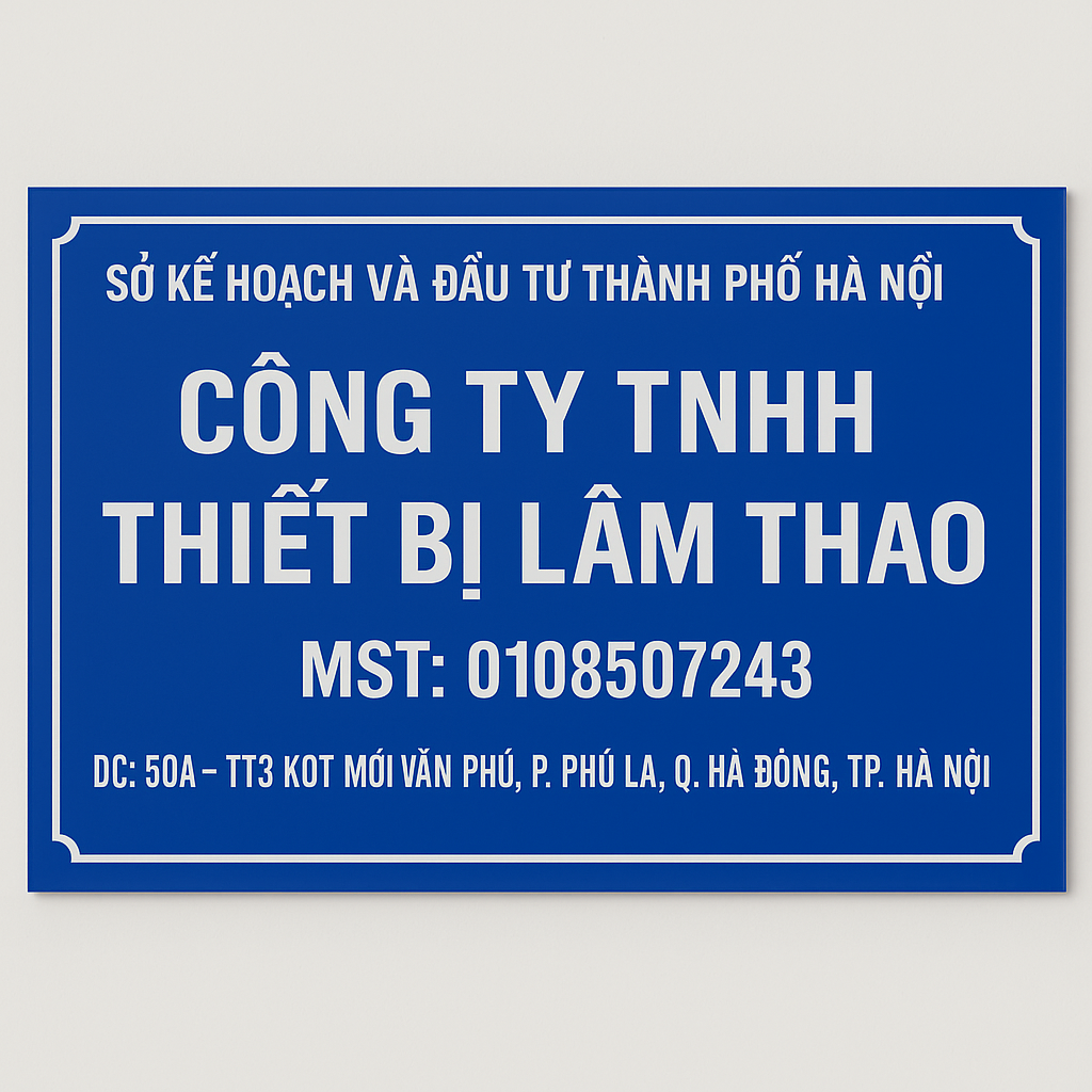 Mẫu ứng dụng bảng hiệu mica in uv làm biển tên công ty