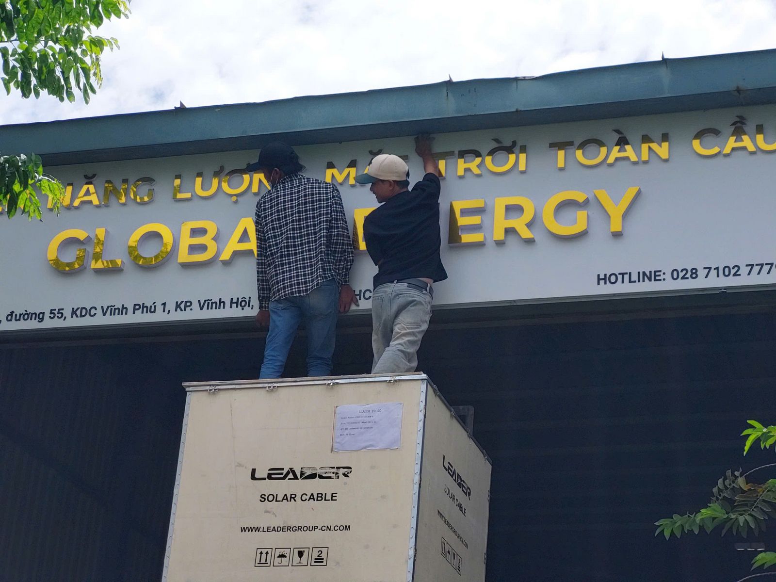 Thi Công Bảng Hiệu Công Ty Global Energy thi cong bang hieu cong ty global energy